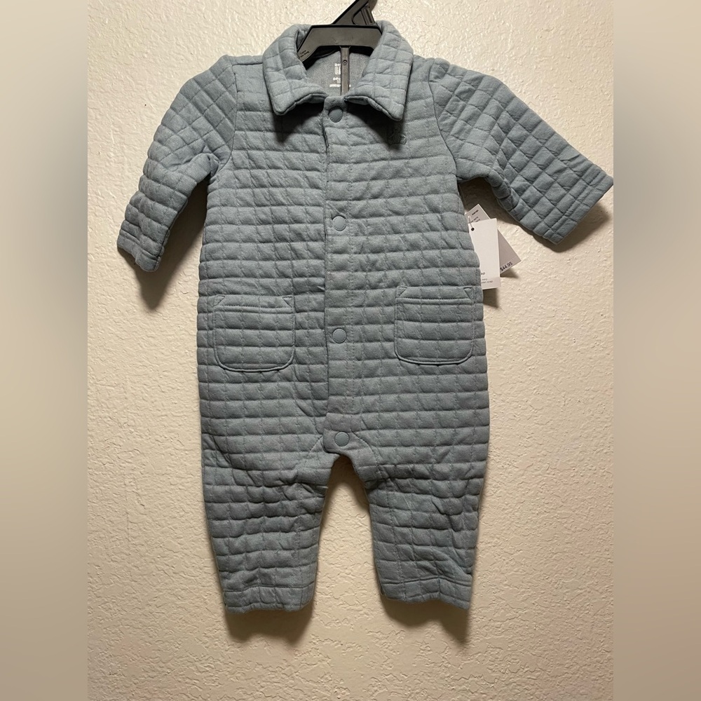 Baby Gap Quilted Jacquard One-Piece in New England Sky Blue